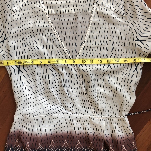 Like Mynded Maxi Navy Pattern Wrap Dress SZ S - Picture 8 of 11